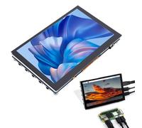 Bewinner Pantalla LCD Táctil Capacitiva de 1024x600, Monitor de Imagen Clara de 5 Pulgadas 1920x1080, Compatible con Retropie Wins 11 10 8.1 8 7, Tapa Táctil de 5 Puntos, Panel de