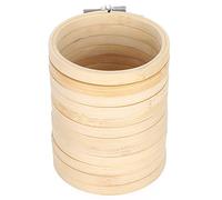 Bewinner Paquete de 12 Aros de Bordado de bambú, Anillos Artesanales Ajustables de 9cm/3,5 Pulgadas para Punto de Cruz, Punto de Aguja y Pintura de Seda, Fácil de Usar y Almacenar