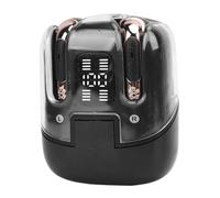 Bewinner Paquete de 2 Auriculares Inalámbricos con Pantalla LED para Parejas, Auriculares 5.4 de Baja Latencia para Uso de 24 Horas, Material ABS de PC (Black)