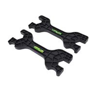 Bewinner Paquete de 2 Llaves de Ducha de Doble Cabezal, Herramienta de Reparación de Grifo Multifuncional con Nivel de Burbuja para Plomería, Inodoro, Tubería, Kit de Herramientas de Baño de