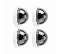 Bewinner Paquete de 4 Cámaras de Seguridad Falsas de Simulación de con Luz LED Intermitente, Cámara CCTV Simulada para Interiores y Exteriores, Cámara de Vigilancia Señuelo Realista para el Hogar,