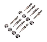 Bewinner Paquete de 8 Picos de Aislamiento de Altavoz de Cobre con Almohadillas de Base, Soporte de Pico de Altavoz de Ajustable para Amplificadores, Subwoofers, Tocadiscos, Reproductores de CD DVD,