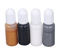 Bewinner Pigmento de Resina Epoxi, Tinte UV Coloreado de Alta Concentración para Fabricación de Joyas, Figuras de Fundición, Material Seguro, Juego de 4 Colores para Amantes de las Manualidades, 4 X