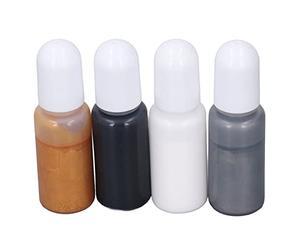 Bewinner Pigmento de Resina Epoxi, Tinte UV Coloreado de Alta Concentración para Fabricación de Joyas, Figuras de Fundición, Material Seguro, Juego de 4 Colores para Amantes de las Manualidades, 4 X