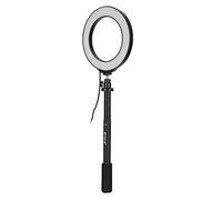 Bewinner PKT3038 Anillo de Luz LED Portátil con Trípode y Soporte para Teléfono Dual, Brillo Ajustable y Temperatura de Color para Transmisión en, Fotografía, Grabación de Video