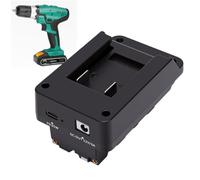 Bewinner Placa Adaptadora de Batería para Herramientas Eléctricas para Baterías de 15-21 V, Convertidor de Batería NPF con Entrada/Salida PD 65 W USB-C, Salida de 12 V, 8,4 DP-F, Plug