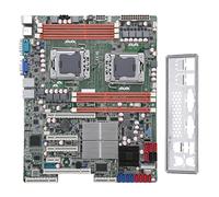 Bewinner Placa Base de Servidor ATX, Soporte Dual LGA 1366 Socket Serie 5500, DDR3 24 GB máx., Chipset X58, Puertos LAN Gigabit Duales para Estación de Trabajo