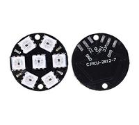 Bewinner Placa de Desarrollo de Controlador LED de 10 Piezas, Luz de Color Incorporada Redonda WS2812 5050 RGB, CJMCU 7 bits DC5V 4W Tamaño Pequeño de Durable