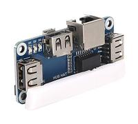 Bewinner Placa de Expansión USB para, Hub USB 2.0 de 3 Puertos con Puerto Ethernet RJ45 10/100M, Indicadores LED de Encendido y Estado, Compatible con Pi W/4B (Tablero de expansión)