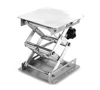 Bewinner Plataforma Elevadora de Laboratorio de Acero Inoxidable de Mm, Soporte de Elevación de Tijera Manual de 45-150 Mm, Mesa Elevadora de Laboratorio para Experimentos de Física, Química y