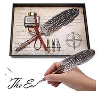 Bewinner Pluma de Inmersión Set con 3 Puntas, Botella de Tinta y Accesorios, Regalo Original para Familia, Amigos y Maestros (Negro)