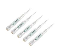 Bewinner Pluma de Prueba Eléctrica de 5 Piezas, Destornillador de Prueba de Voltaje Inductivo con Luz LED, Pluma de Carcasa Transparente Multifuncional para Juicio de Cable Neutro, Detección de