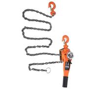 Bewinner Polipasto de Bloque de Cadena Naranja de 0,75 T, Polea de Palanca de Trinquete de 1650 Libras Elevación de Bloque Manual de, Polipasto de Cadena Manual de Acero Al Manganeso con Gancho de