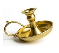 Bewinner Portavelas Cónico de Metal Vintage, Candelabro Elegante para Decoración Romántica de Cena, Fiesta y Boda (Portavelas Dorado Individual)