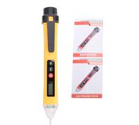 Bewinner Probador de Voltaje sin Contacto, Detector de Voltaje de Electricista con Detección NCV, Rango Dual 12-1000 V CA, Alarma de Luz de Sonido con Pantalla LCD, Bolígrafo Probador de Cable Vivo