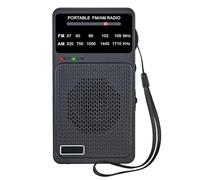 Bewinner Radio de Bolsillo Am FM Portátil con Clip para Correa, Toma de Auriculares de 3.5 Mm de 3.5 Mm, Sonido HiFi, Antena Retráctil Extendida para una Fuerte (Versión de EE. UU.)