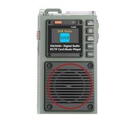 Bewinner Radio FM Dab Portátil con Control Remoto de Aplicación, Radio Digital Recargable, Altavoz BT 5.2, Reproductor de Música con Tarjeta TF, Alarma SOS, Linterna, Conector (Hraddhahdab+)