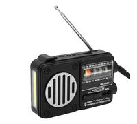 Bewinner Radio Portátil Am/FM/SW con Bluetooth |Batería de 800 MAh, Reproducción USB/AUX, Recepción Mejorada para Uso Doméstico y Exterior (Plata Pintada de Negro)