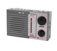 Bewinner Radio Portátil Am FM SW con Bluetooth USB Recargable, Radio de Corta con Linterna, Entrada Auxiliar de Tarjeta TF, Perillas Grandes para Personas Mayores, Uso de Emergencia en