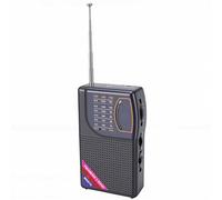Bewinner Radio Portátil Am FM SW de Corta, Radio de Bolsillo Recargable de 800 MAh con Conector para Auriculares de 3,5 Mm, Antena Larga y Sintonizador Digital para Viajes, Camping (Black)