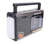 Bewinner Radio Retro Portátil, Altavoces Bluetooth Radio, Altavoz Retro Portátil Multifuncional Am FM SW con Reloj y Linterna para el Cumpleaños Antiguo de Decoración Antigua (EU Enchufe 220V)