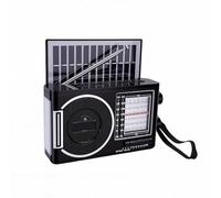 Bewinner Radio Solar Bluetooth con Linterna LED |1200 MAh Recargable, Banco de Energía USB, FM/Am/SW y Reproducción de 32 GB para Acampar y Aventuras Al Aire Libre