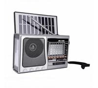 Bewinner Radio Solar Bluetooth con Linterna LED |Recargable de 1200 MAh, Puerto de Carga USB, Recepción FM/Am/SW y Reproducción de 32 GB para Aventuras Al Aire Libre