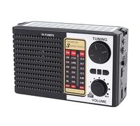 Bewinner Radio Solar Portátil con Am FM SW, Linterna LED Altavoz Digital, Radio de Emergencia Recargable con Carga USB, Ranura para Tarjeta de Memoria de Energía Solar para Senderismo