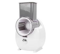 Bewinner Rallador de Verduras Eléctrico Giratorio con 4 Cortadores Reemplazables, Cortador Giratorio Multifuncional, Trituradora de Alimentos Recargable para Queso, Zanahoria, Patata,