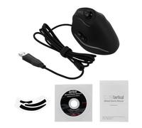 Bewinner Ratón de Gaming con Cable Vertical, 11 Botones Programables | Sensor óptico PMW-3325, 10000DPI ajustable, cinturón de luz RGB, memoria integrada de 128KB, para juegos de PC