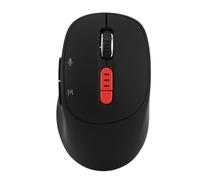 Bewinner Ratón de Voz M9 AI para GPT, Ratón Inalámbrico 6 en 1 con Escritura y Traducción de Voz, Ratones Bluetooth Ergonómicos Silenciosos, Recargable con Conectividad de 3 Modos para PC (Black)