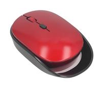 Bewinner Ratón Ergonómico para Ordenador de 2,4 G, Ratón Inalámbrico óptico Móvil de 1600 dpi, Ratón USB Recargable para Ordenador Portátil, PC, Ordenador (Rojo)