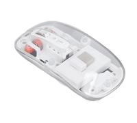Bewinner Ratón Inalámbrico, Desplazamiento de Metal, dpi Ajustable, Conexión 2.4G BT1 BT2, Receptor USB Incorporado, Cubierta de Superficie Magnética Extraíble, para PC, Portátil, (White)