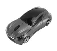 Bewinner Ratón Inalámbrico Ergonómico Estilo Coche Deportivo con Receptor USB de 2,4 GHz, Sensor óptico de 1600DPI, Suspensión Automática para PC Portátil (Grey)