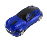 Bewinner Ratón Inalámbrico Ergonómico Estilo Coche Deportivo con Receptor USB de 2,4 GHz, Sensor óptico de 1600DPI, Suspensión Automática para PC Portátil (Blue)