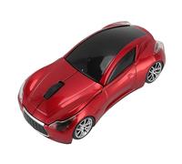Bewinner Ratón Inalámbrico Ergonómico Estilo Coche Deportivo con Receptor USB de 2,4 GHz, Sensor óptico de 1600DPI, Suspensión Automática para PC Portátil (Rojo)