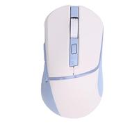 Bewinner Ratón Inalámbrico para Juegos, con Cable 2.4G Bluetooth 5.3 RGB 7200 dpi Receptor USB óptico, 6 Botones Programables, Ratón para PC, Portátil, Tableta, Diseño Ergonómico con (Blanco Azul)