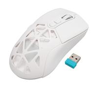 Bewinner Ratón Inalámbrico para Juegos de 2,4 GHz, 5,1, Recargable para Ordenador Portátil, Modo Dual con Retroiluminación RGB (White)