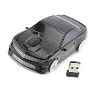 Bewinner Ratón Inalámbrico para Ordenador con Forma de Coche Deportivo, Sensor de Alta Precisión de 2,4G, Ratón Ergonómico para Ordenador Portátil Plug and Play para Juegos de Oficina, Negro (Black)
