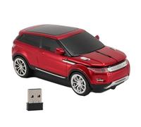 Bewinner Ratón Inalámbrico para Videojuegos para Coche Deportivo, Ratón para Ordenador de 2,4 GHz y 1600 dpi con Receptor USB, Amplia Compatibilidad para PC y Portátil (Rojo)