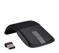 Bewinner Ratón táctil inalámbrico Plegable, 1000DPI Ratones ergonómicos fotoeléctricos Plegables para Juegos con Receptor USB para PC/portátil/Smart TV(Negro)