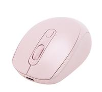 Bewinner Ratón Inalámbrico, Recargable Silencioso Ergonómico 2 Modos 2.4G Bluetooth Gaming Mouse Ajustable 800 1200 1600DPI Colores Macaron para Estudio de Oficina en Casa (Pink)