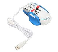 Bewinner Ratón para Juegos con Cable, Ratón Mecánico Programable Macro Retroiluminado RGB de 12800 dpi para PC Portátil, Diseño Mecánico Blanco único