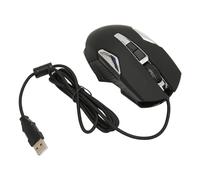 Bewinner Ratón para Juegos RGB con Cable, Ratón óptico Ergonómico de 7200 dpi con 8 Botones Programables, Modos de Retroiluminación Personalizables, USB Plug and Play para PC Gamer - Negro (Black)