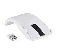 Ratón táctil inalámbrico Plegable, 1000DPI Ratones ergonómicos fotoeléctricos Plegables para Juegos con Receptor USB para PC/portátil/Smart TV(Blanco)
