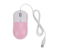 Bewinner Ratón USB para Ordenador Portátil, Ratón óptico Ergonómico con Cable, 1200 dpi, Conexión USB para Ordenador Portátil, Escritorio, Construcción de Material ABS (Pink)
