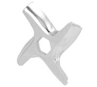 Bewinner Reemplazo de Cuchilla para Picadora de Carne en Forma de Cruz, Placa de Disco para Picadora de Alimentos Eléctrica de Acero Inoxidable para Carne Picada, Ajo, Jengibre, Picar, 14 G, 1,8 X