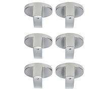 Bewinner Reemplazo de Perilla de Control Giratoria de Aleación de Zinc de 8 Mm para Cocina, Estufa de Gas, Horno Microondas, Paquete de 6 Accesorios para Estufa con Perilla de Horno, Duradero y