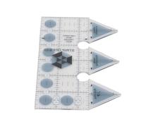 Bewinner Rejillas de Regla Acrílica Transparente Regla de Acolchado de Doble Tira de 45/60/90 Grados Guía de Corte de Triángulo de Cuarto Antideslizante para Costura, Plantilla de Corte Giratoria