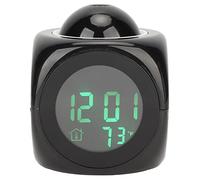 Bewinner Reloj Despertador de Proyección, Reloj Despertador con Pantalla LED Transparente con Proyector en la Pared del Techo, Cargador USB, Mini Reloj Digital de Sincronización de Voz